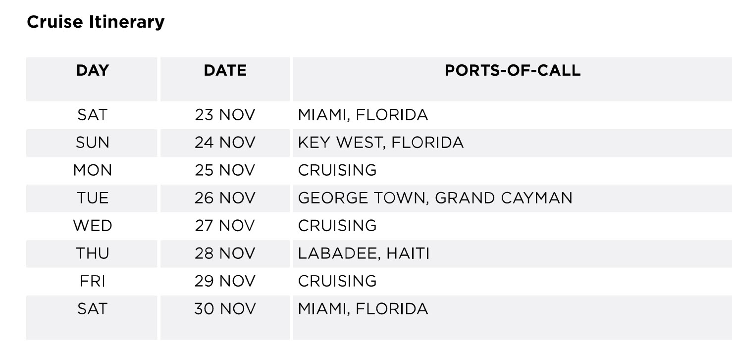2019 Miami Caribbean Royal Caribbean