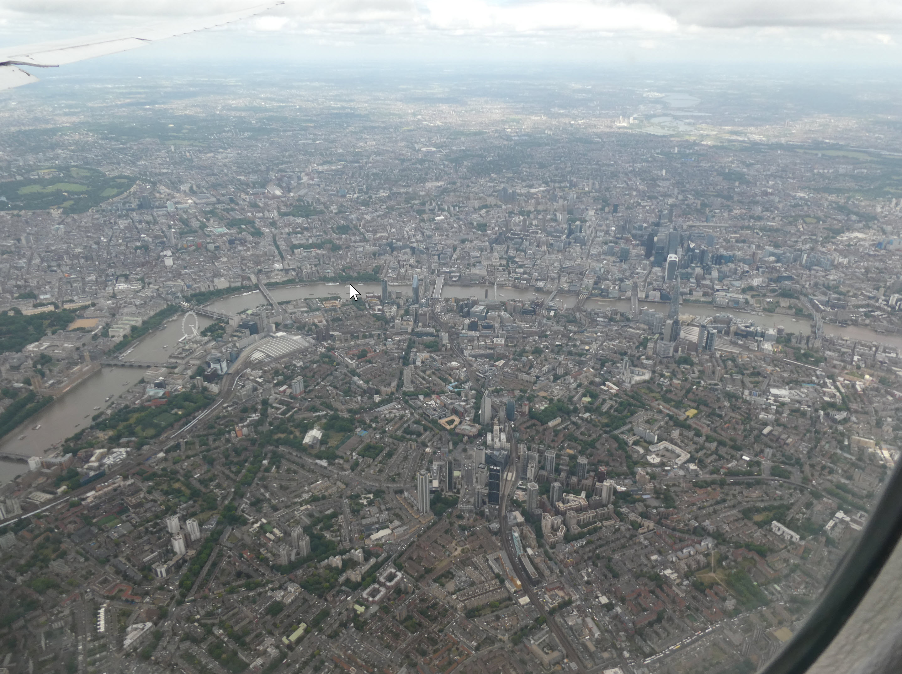 London from plane