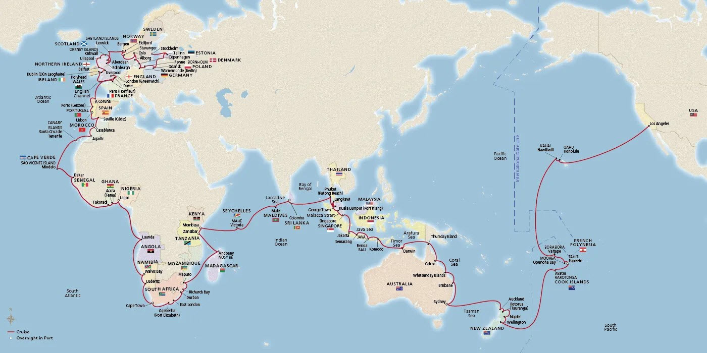 World Cruise Map